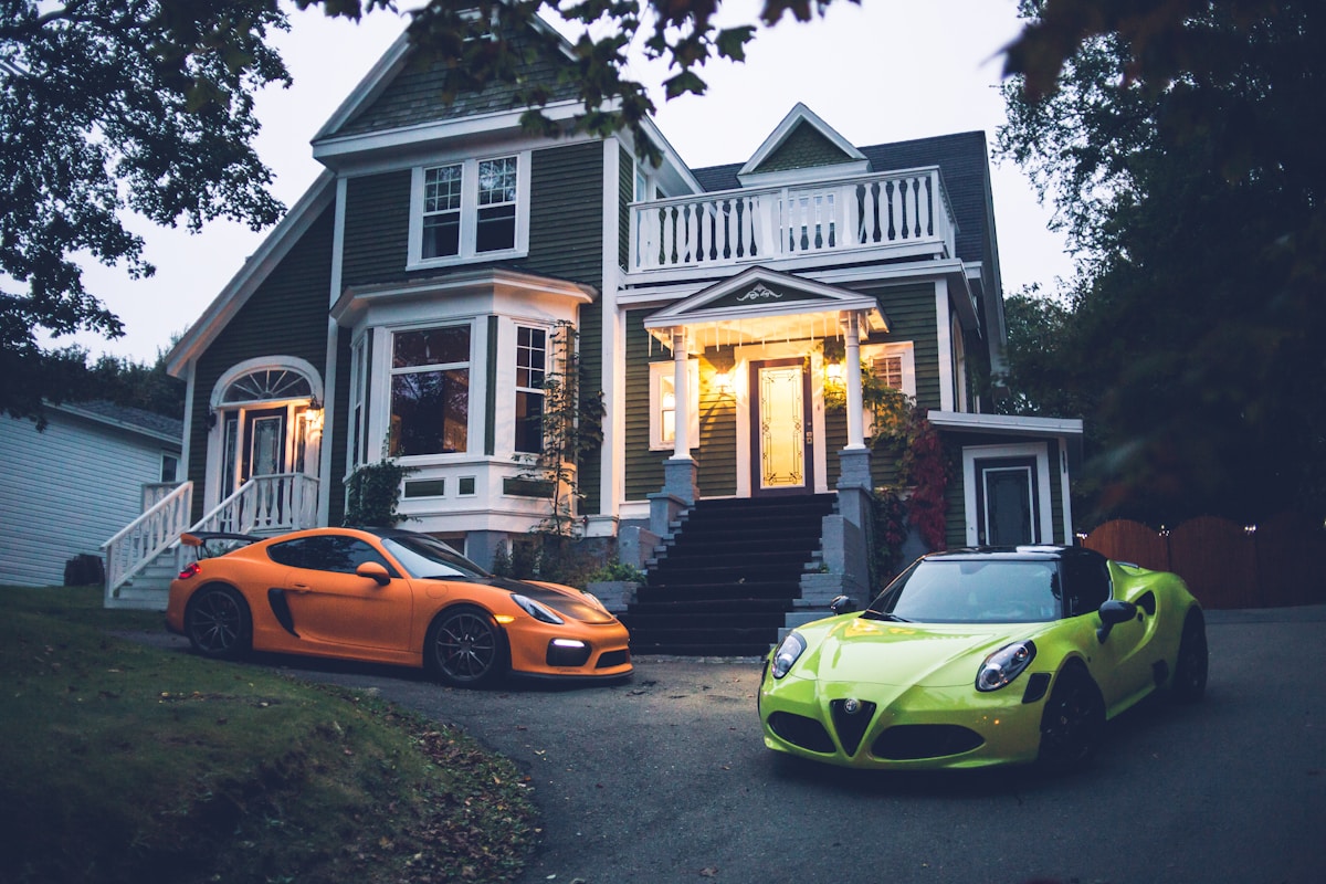 Luxury supercar at a villa — TA DEES Luxury Rentals